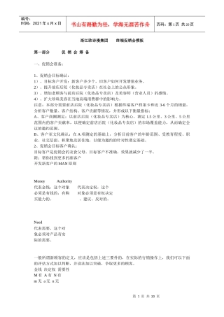 经典模板工具终端促销会模板及晚会节目运作方案