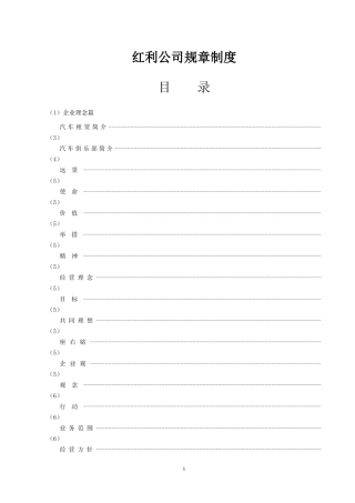 红利公司规章制度(doc117)(1)