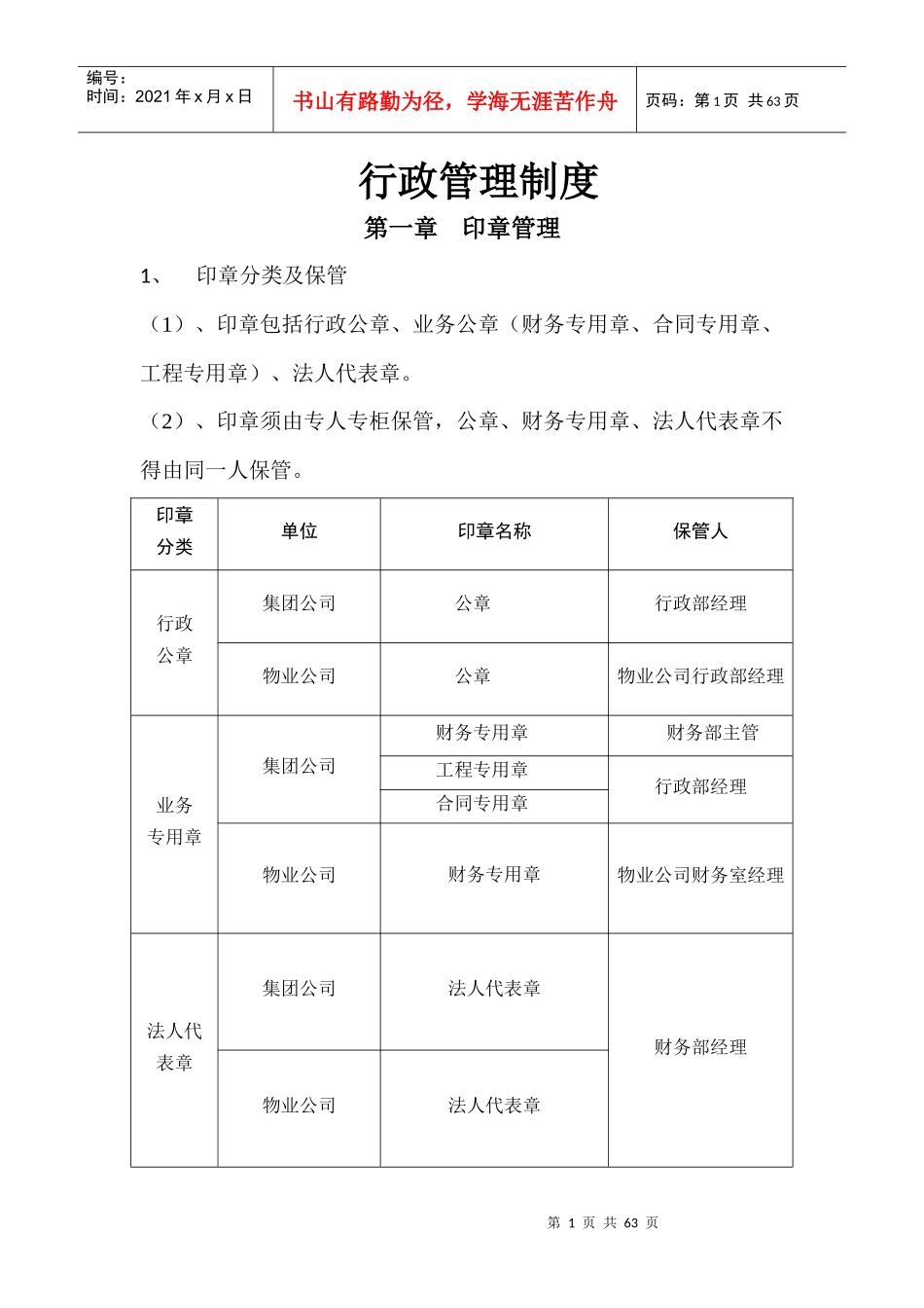 经晨集团行政管理制度最终版1234_第1页
