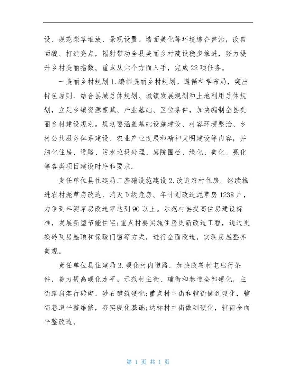 乡村振兴实施方案-美丽乡村建设实施方案三篇_第3页