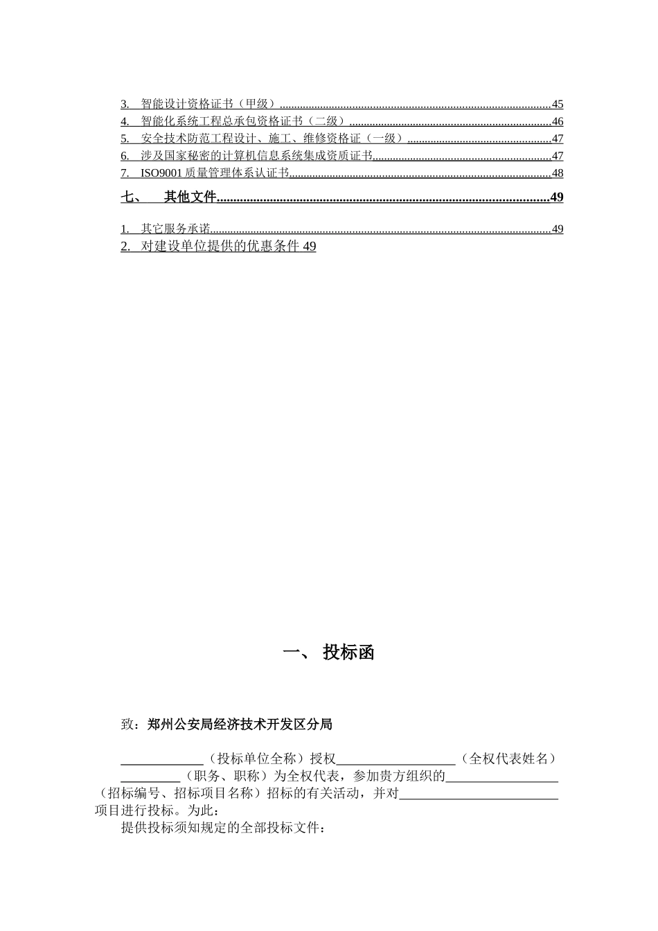 经济技术开发区系统技术投标书_第2页