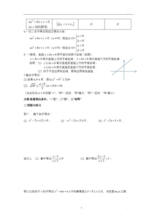 不等式与不等关系复习专题