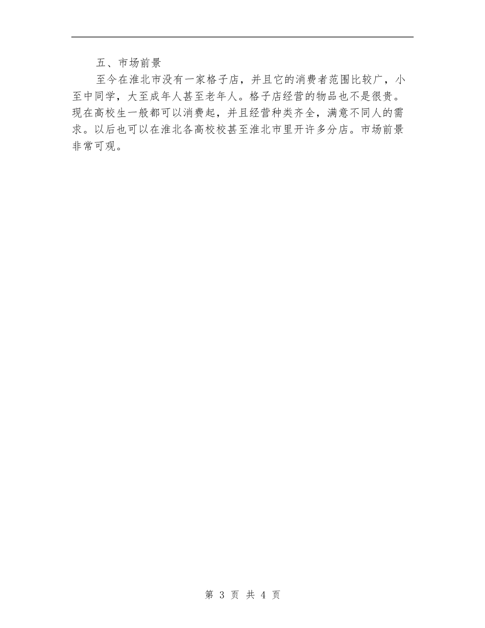 格子店创业计划书_第3页