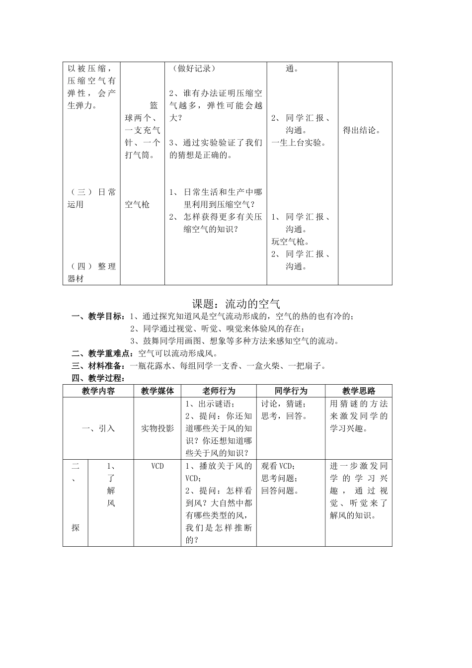 2024-2024年教科版科学三下《被压缩的空气》word教案_第2页