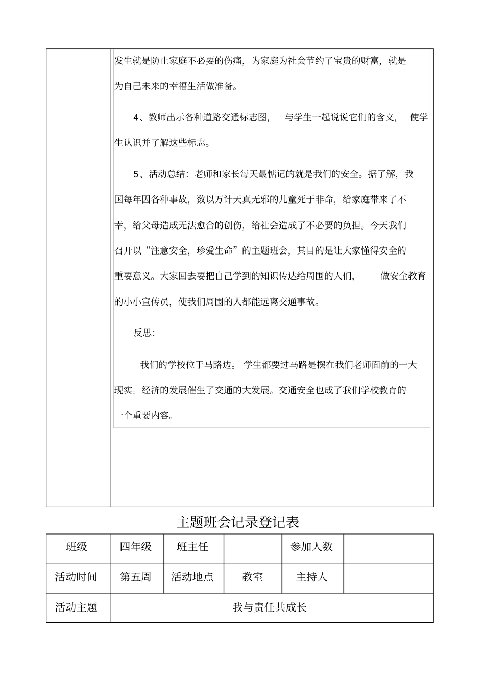 主题班会记录登记表_第3页