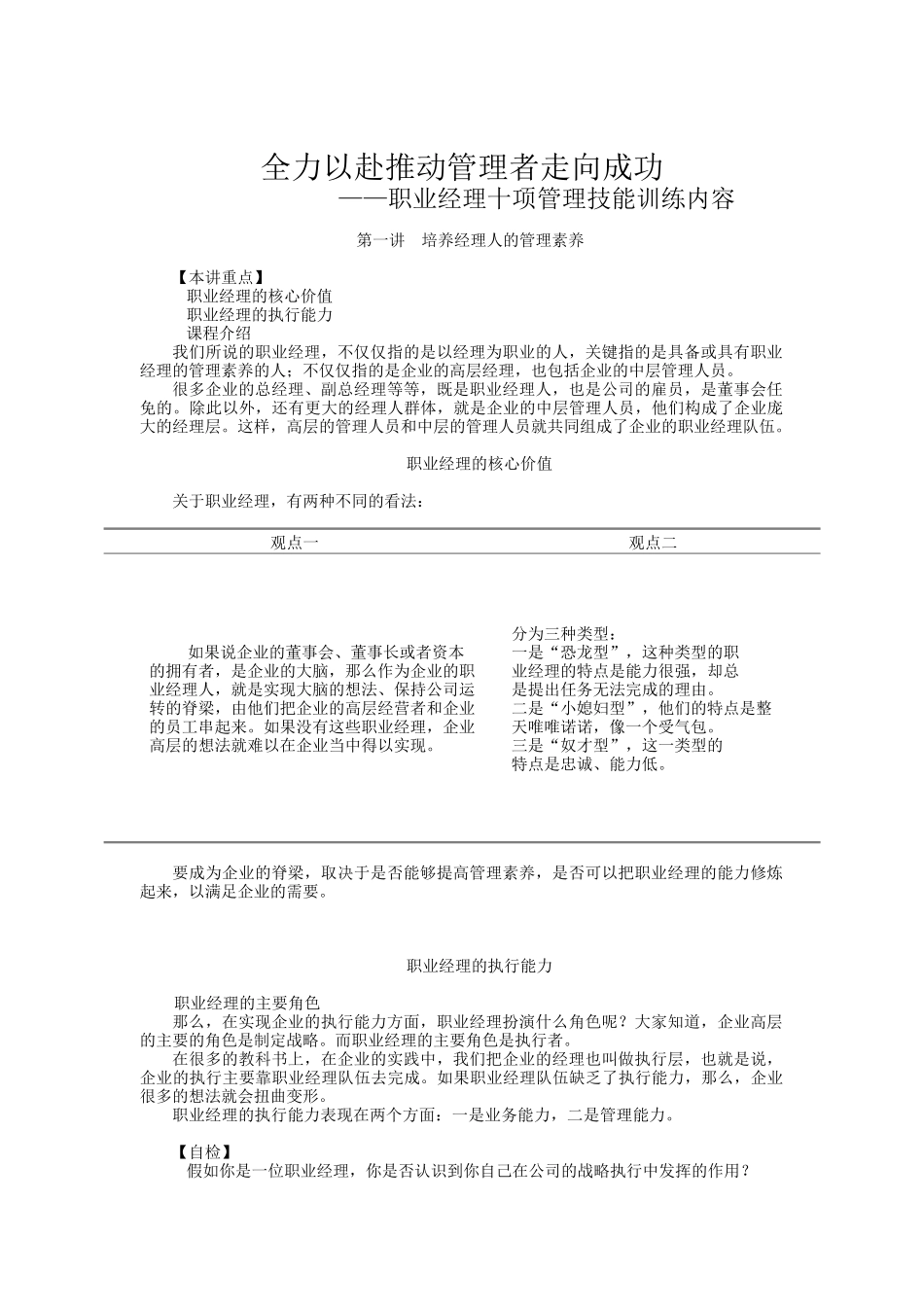 职业经理十项管理技能训练(doc 150页)_第1页