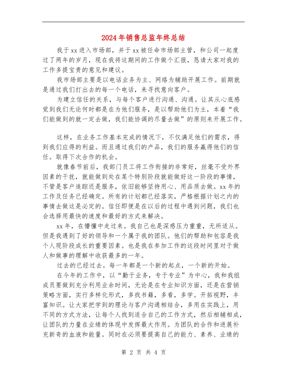 2024年销售总监年终总结_第2页