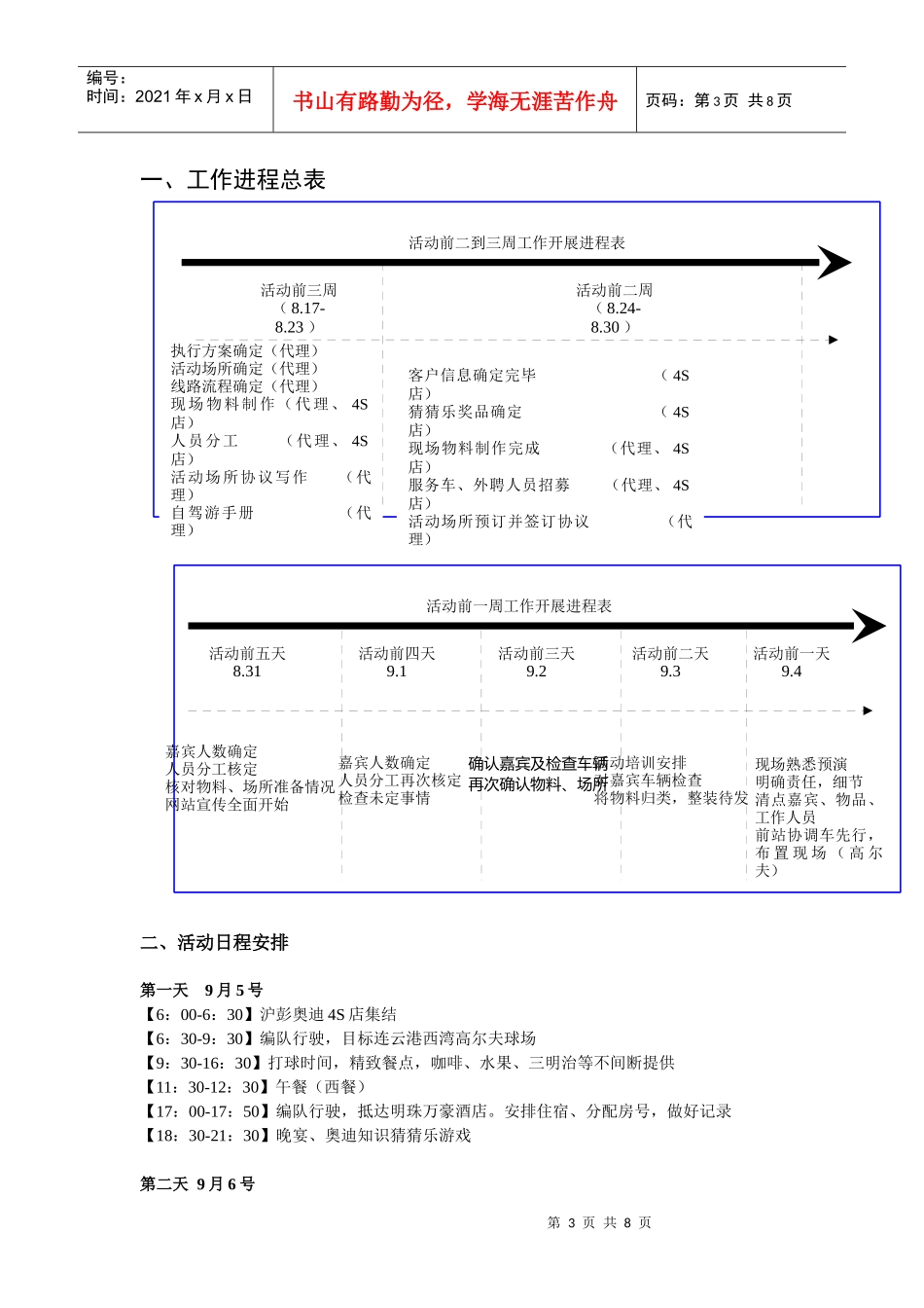 自驾游活动执行方案_第3页