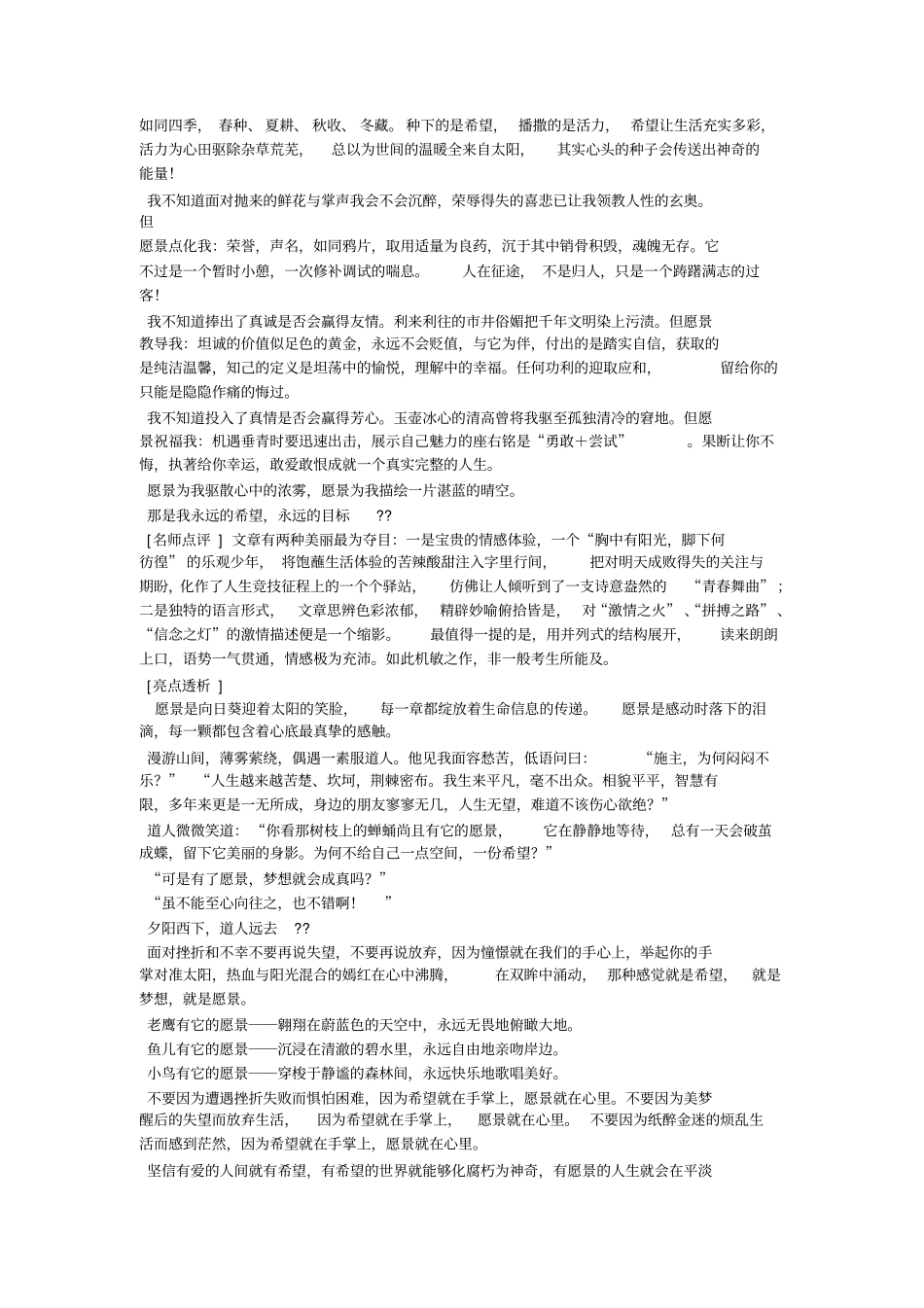 愿景作文100字_第2页