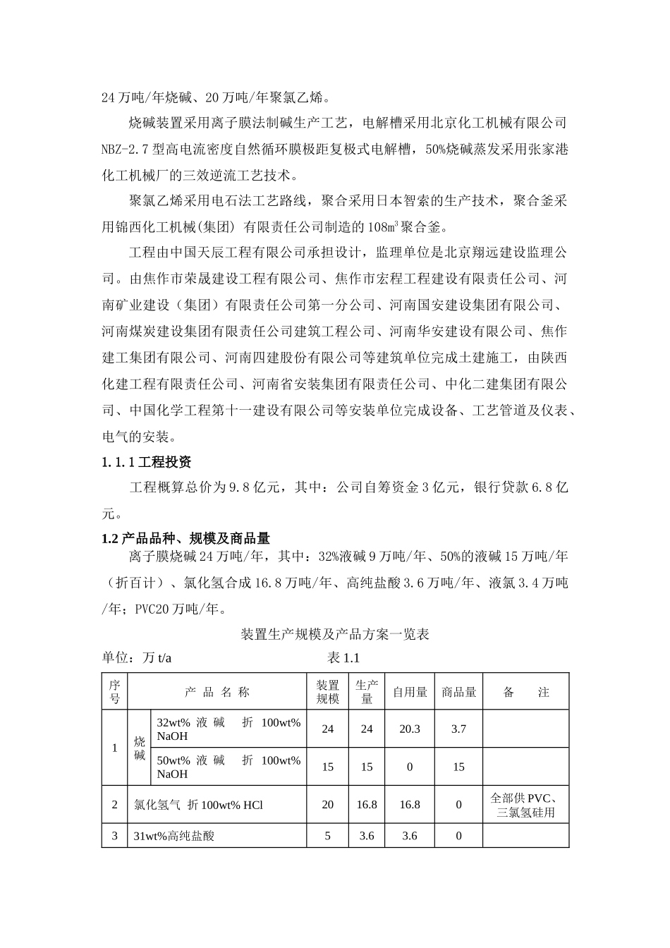 老系统烧碱和聚氯乙烯装置搬迁改造项目总体试车方案(doc)_第2页