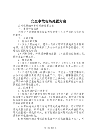 安全事故现场处置实施方案 