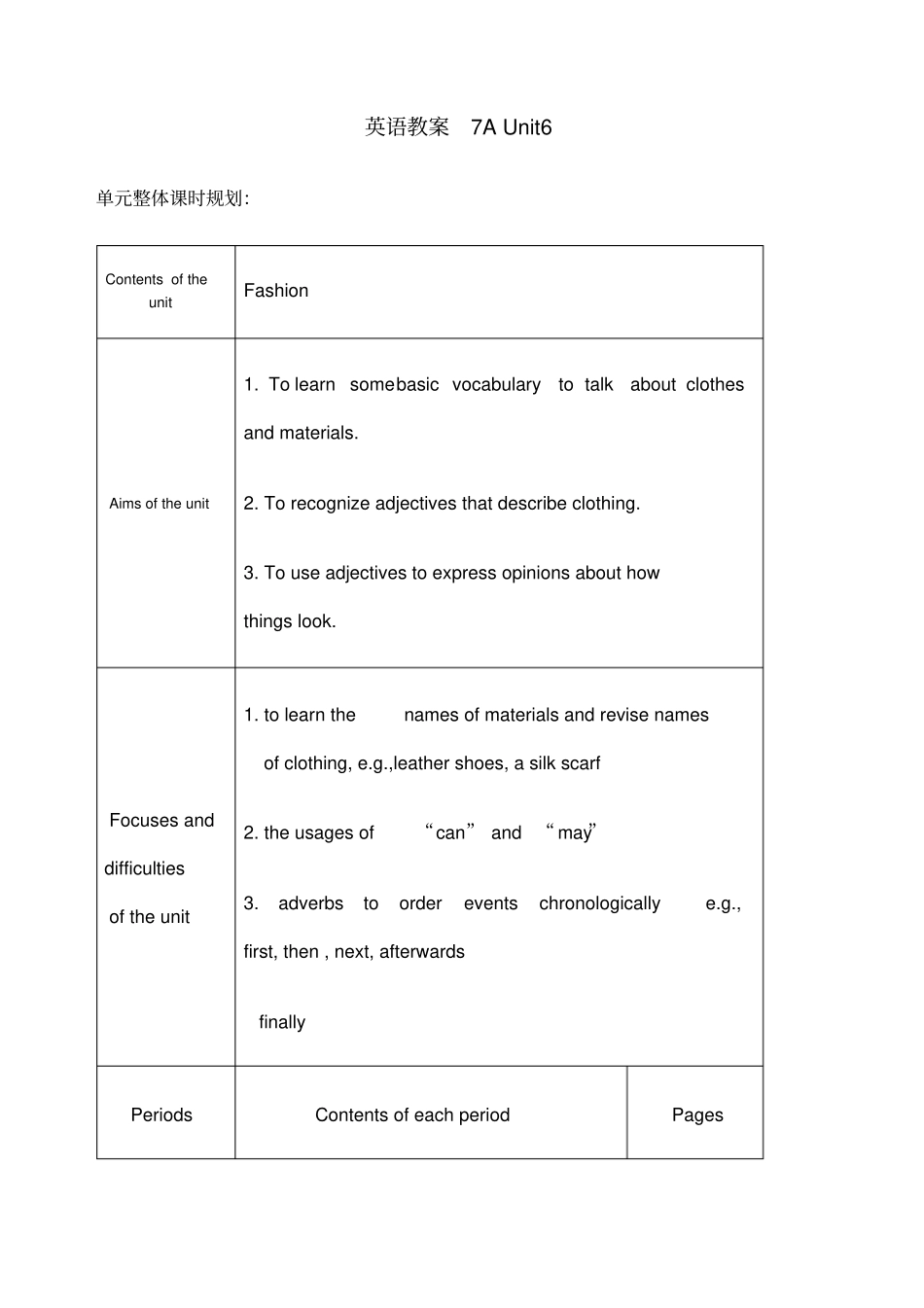 优选AUnit新编教案_第1页