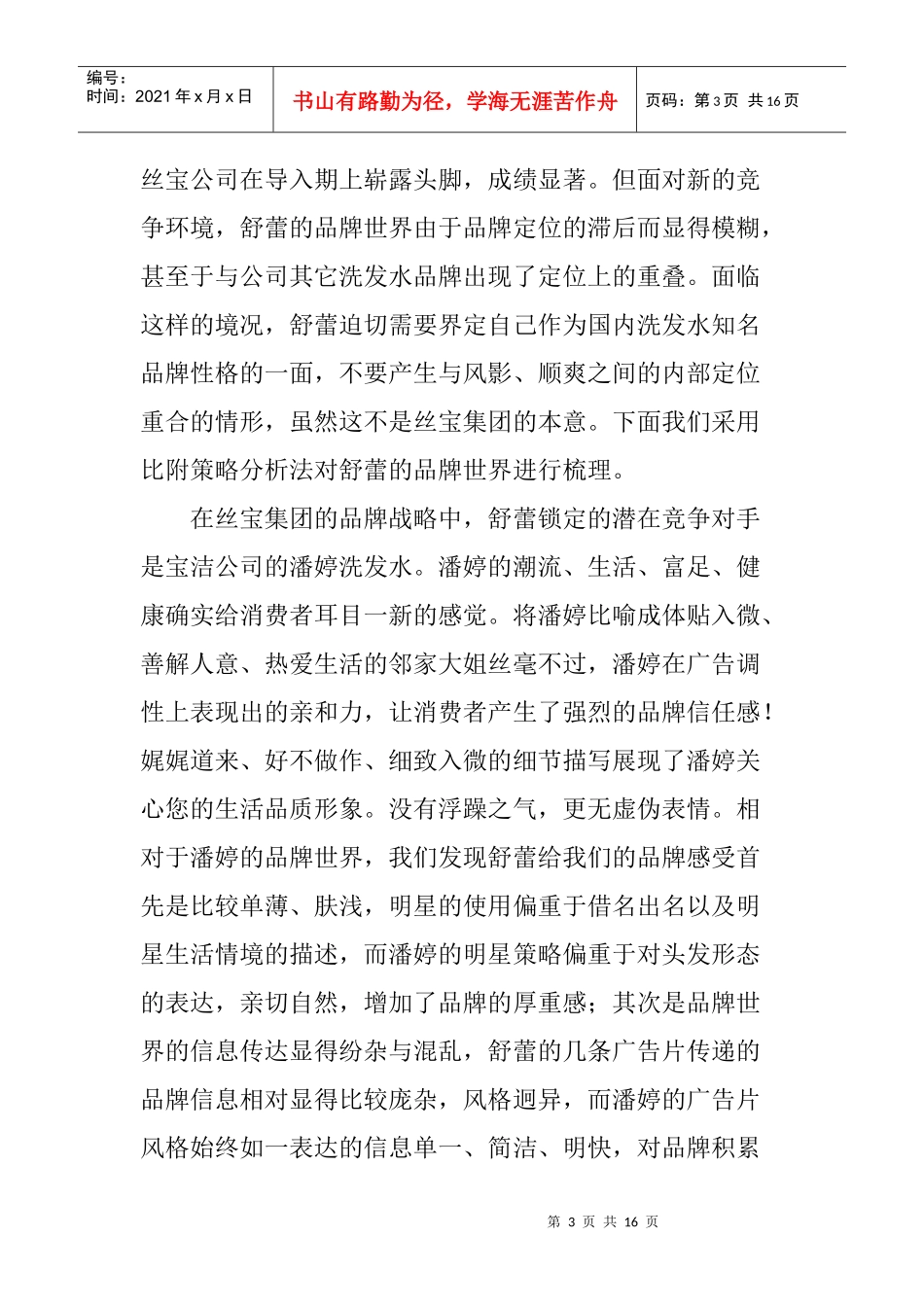 舒蕾品牌发展年度报告及策略建议_第3页