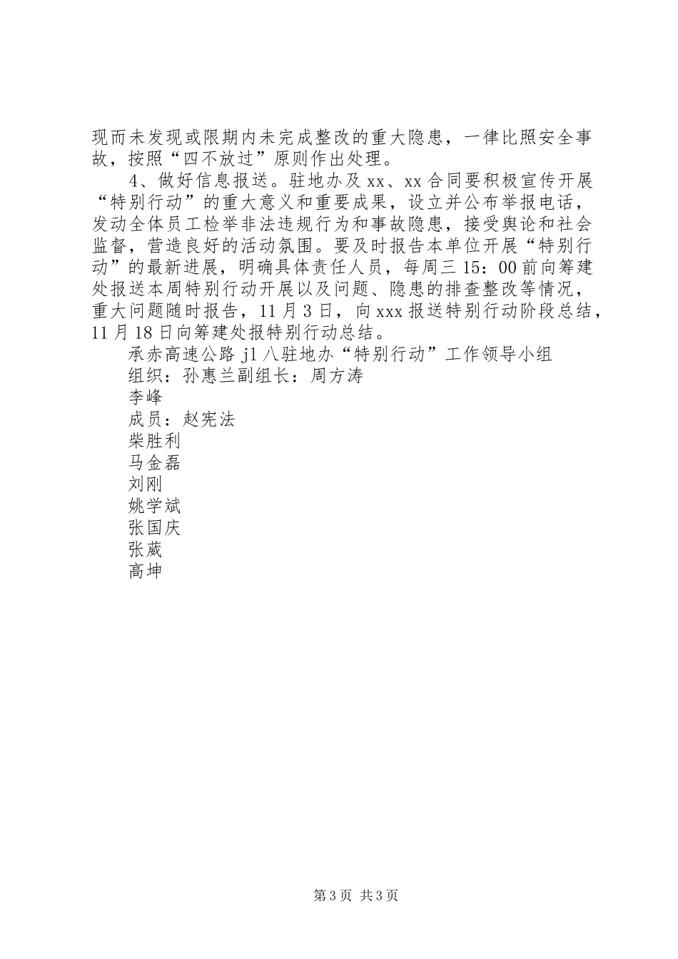 安全生产执法行动方案 _第3页