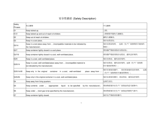 安全性描述(SafetyDescription)