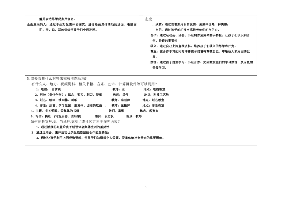 自我组织计划书grade_3_第3页