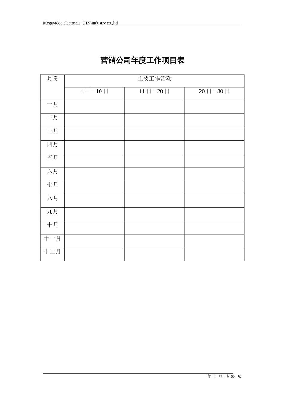 美佳威迪欧电子管理制度及表格_第1页