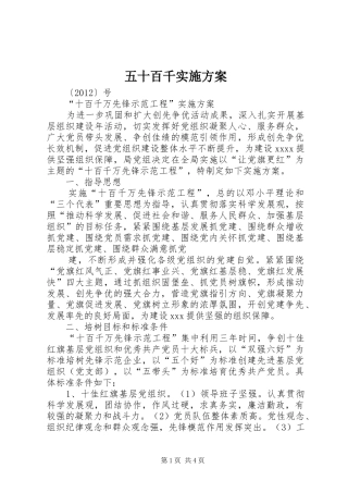 五十百千方案 