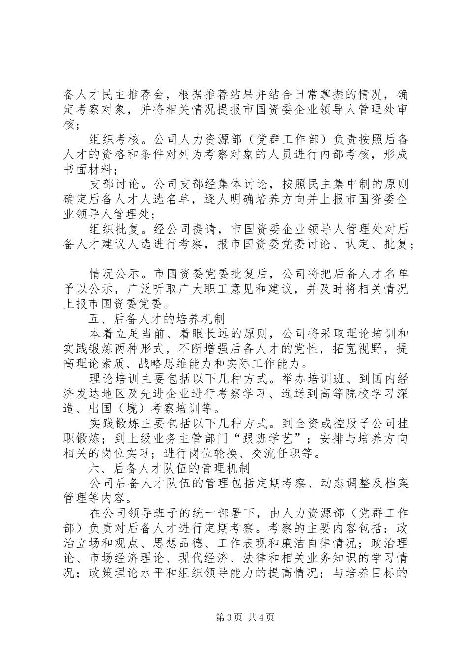 公司后备人才队伍建设实施方案 _第3页