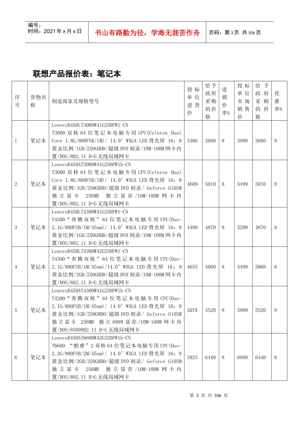 联想产品报价表：计算机_第3页