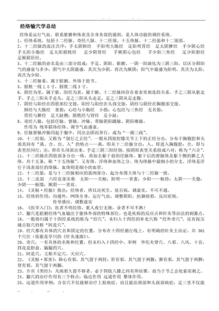 中医执业医师考试《针灸学》考点精要