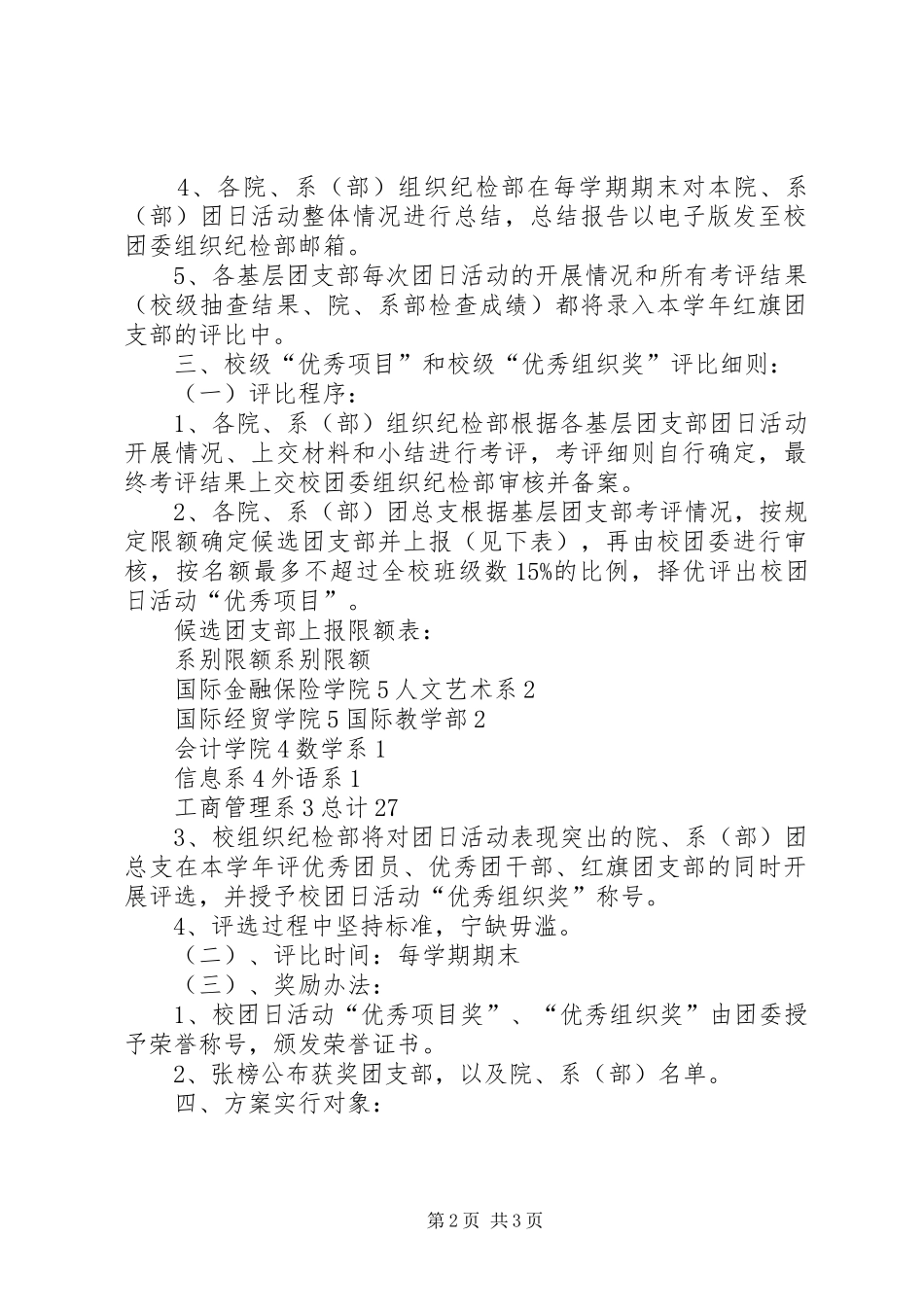 团日活动执行实施方案 _第2页