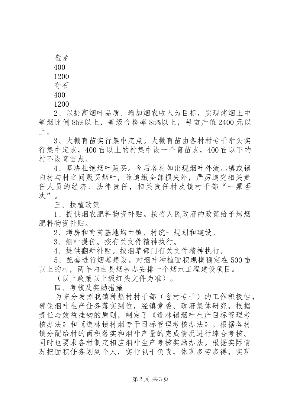 镇烟叶生产工作实施方案 _第2页