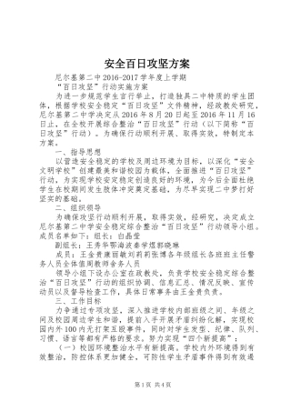 安全百日攻坚实施方案 