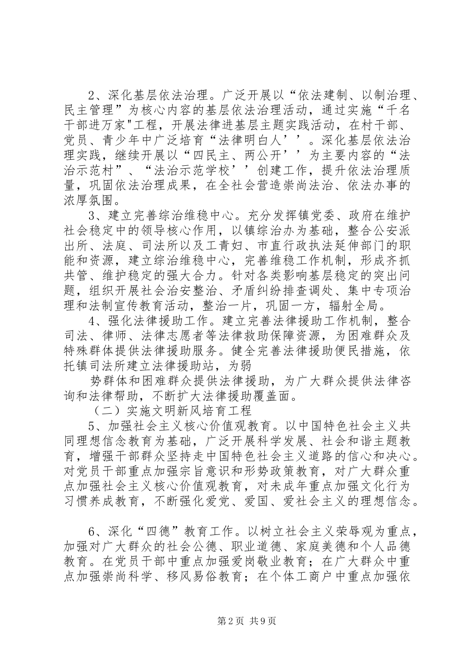 文昌镇加强民风建设的方案 _第2页