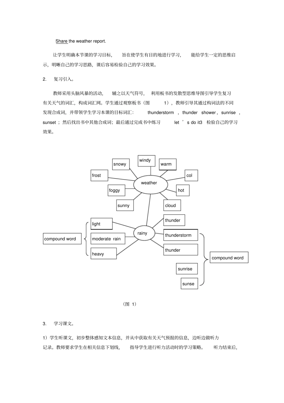 八年级英语下册Unit1Lesson1HowstheWeather教案(新版)冀教版_第3页