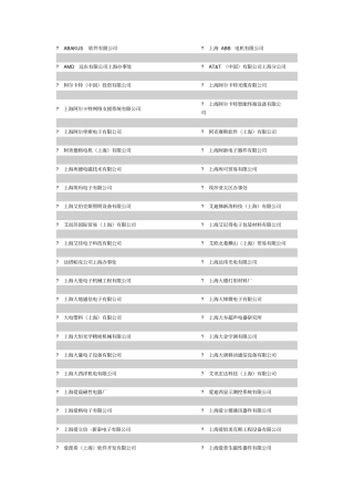 上海电子公司名录(较全1)