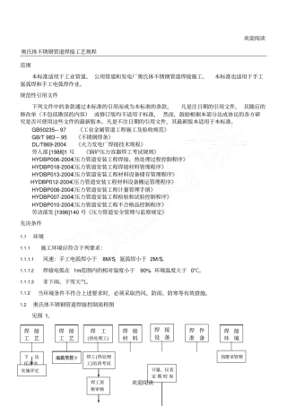 不锈钢管道焊接工艺规程..