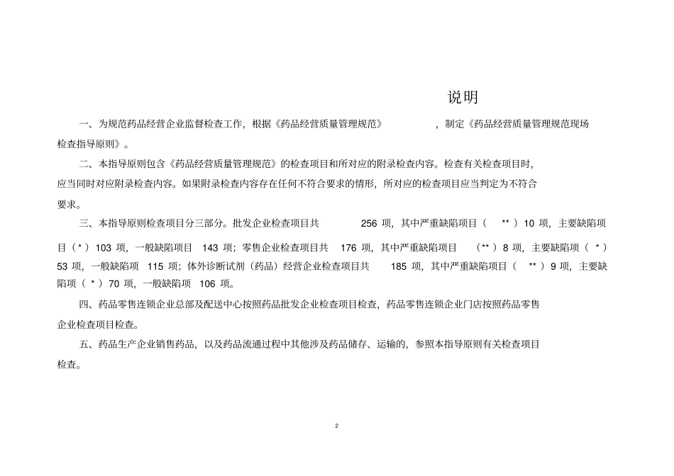 2016年新版药品经营质量管理规范现场检查指导原则_第2页