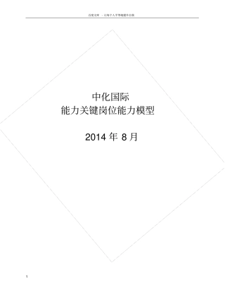 中化国际领导力模型及应用手册