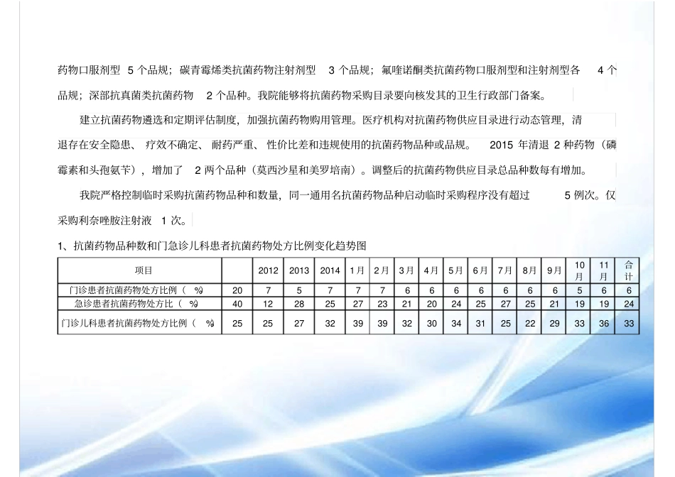 2015年抗菌药物临床应用趋势分析_第3页