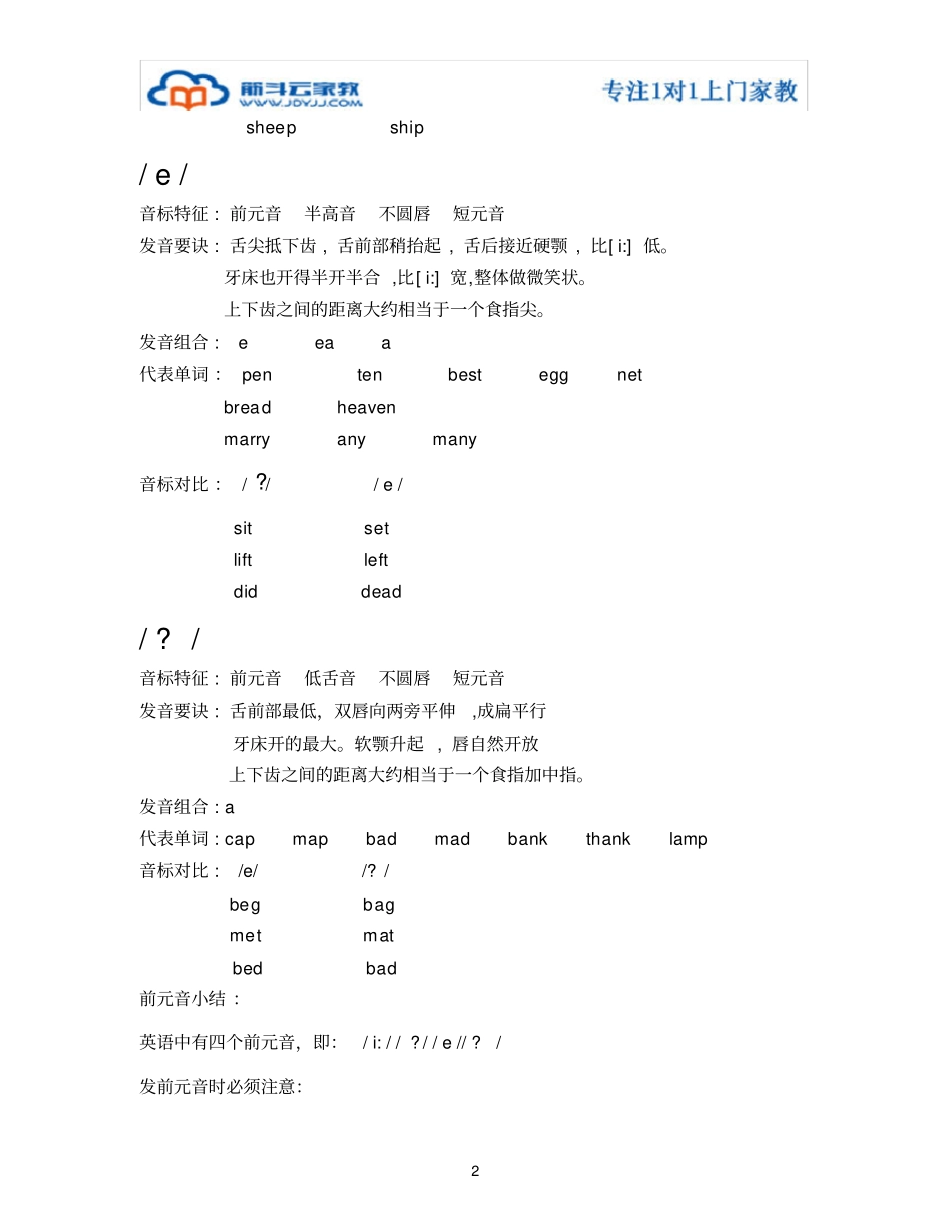 (word完整版)上海小学英语音标完整教材_第2页