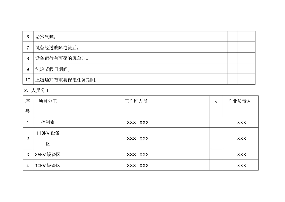 110kV变电站特殊巡视作业指导卡_第2页
