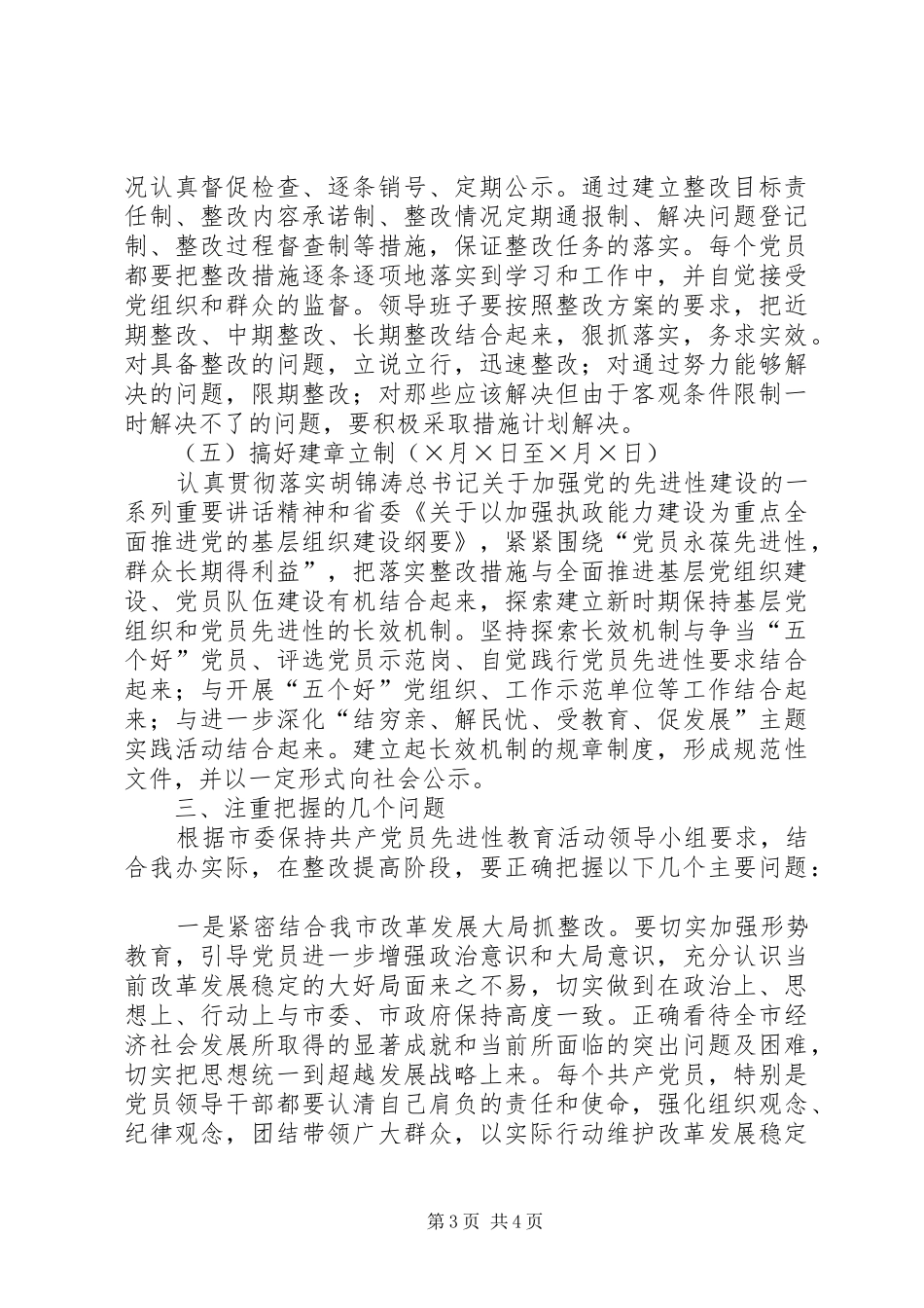 市委办整改提高阶段具体方案 _第3页