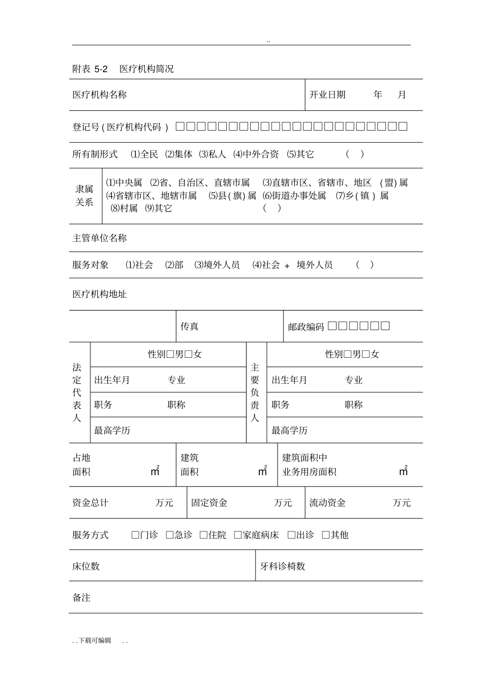 医疗机构申请执业登记注册书(2016卫计委新版)_第3页