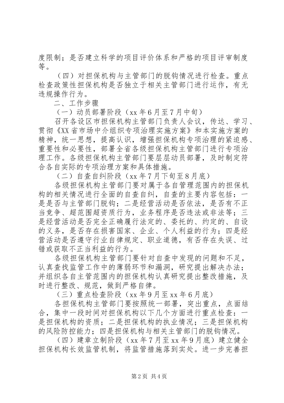 XX省人才中介机构专项治理工作方案 _第2页
