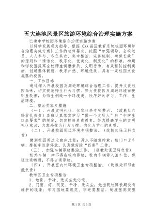 五大连池风景区旅游环境综合治理方案 