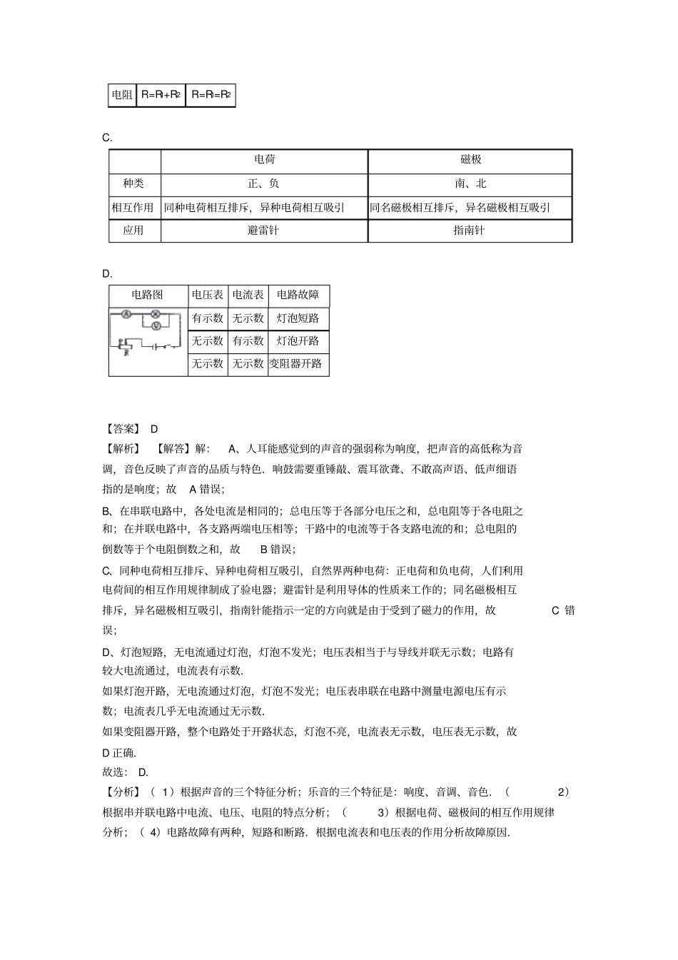 (物理)初中物理声现象试题经典_第3页