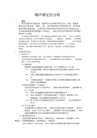 噪声源定位分析