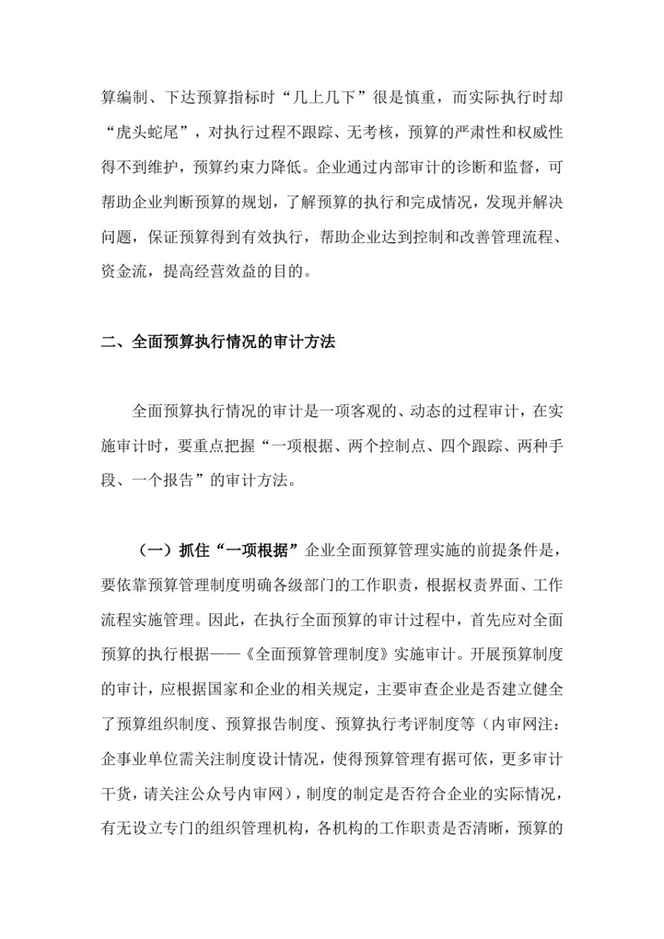 全面预算执行情况内部审计_第2页