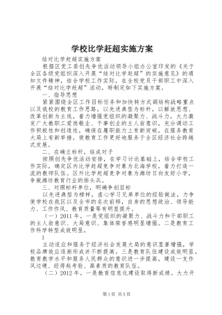 学校比学赶超方案
