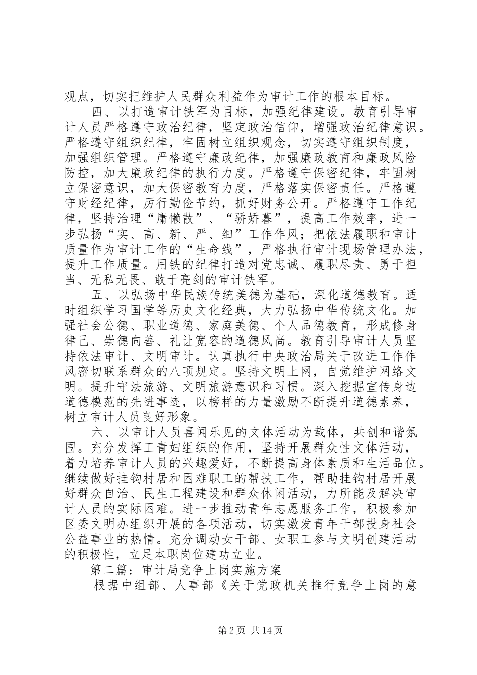 XX年审计局工作实施方案5篇_第2页
