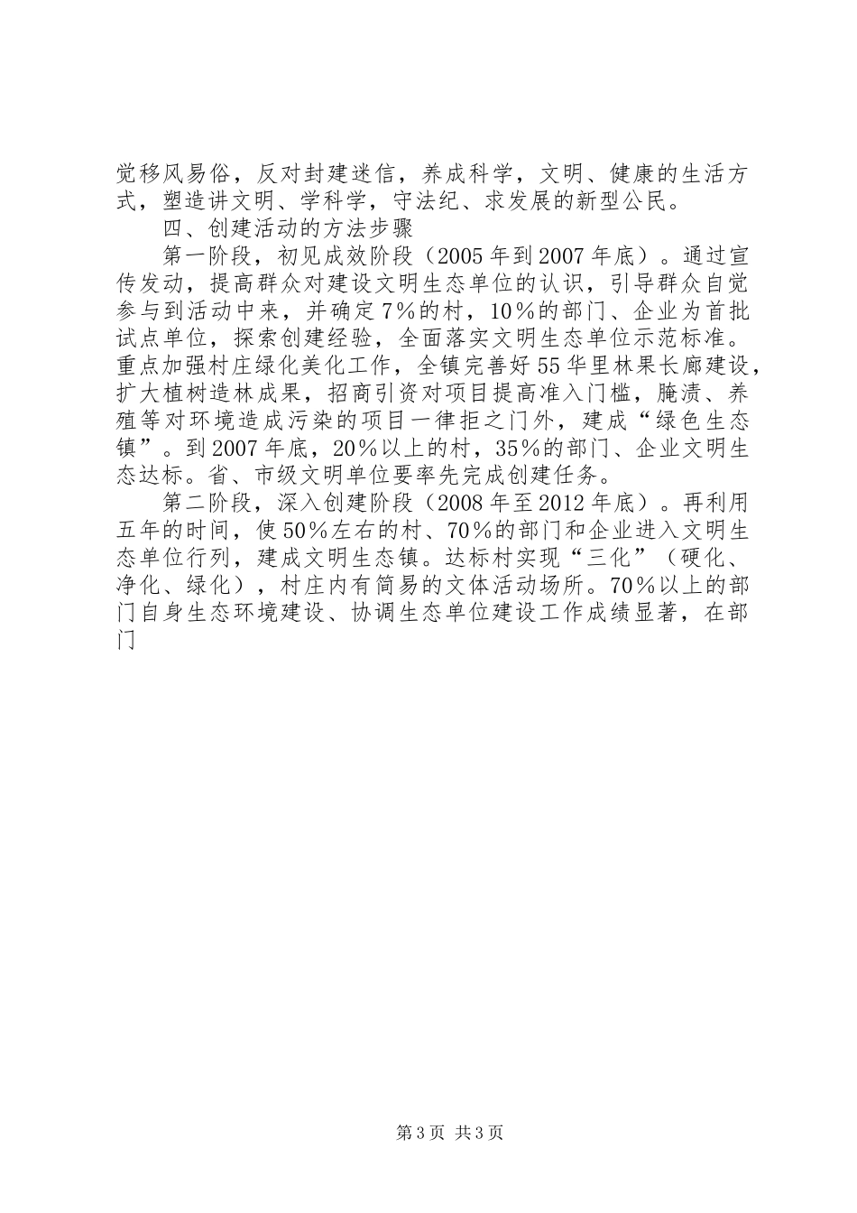 创建文明生态镇活动方案_第3页