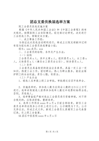 团总支委员换届选举实施方案