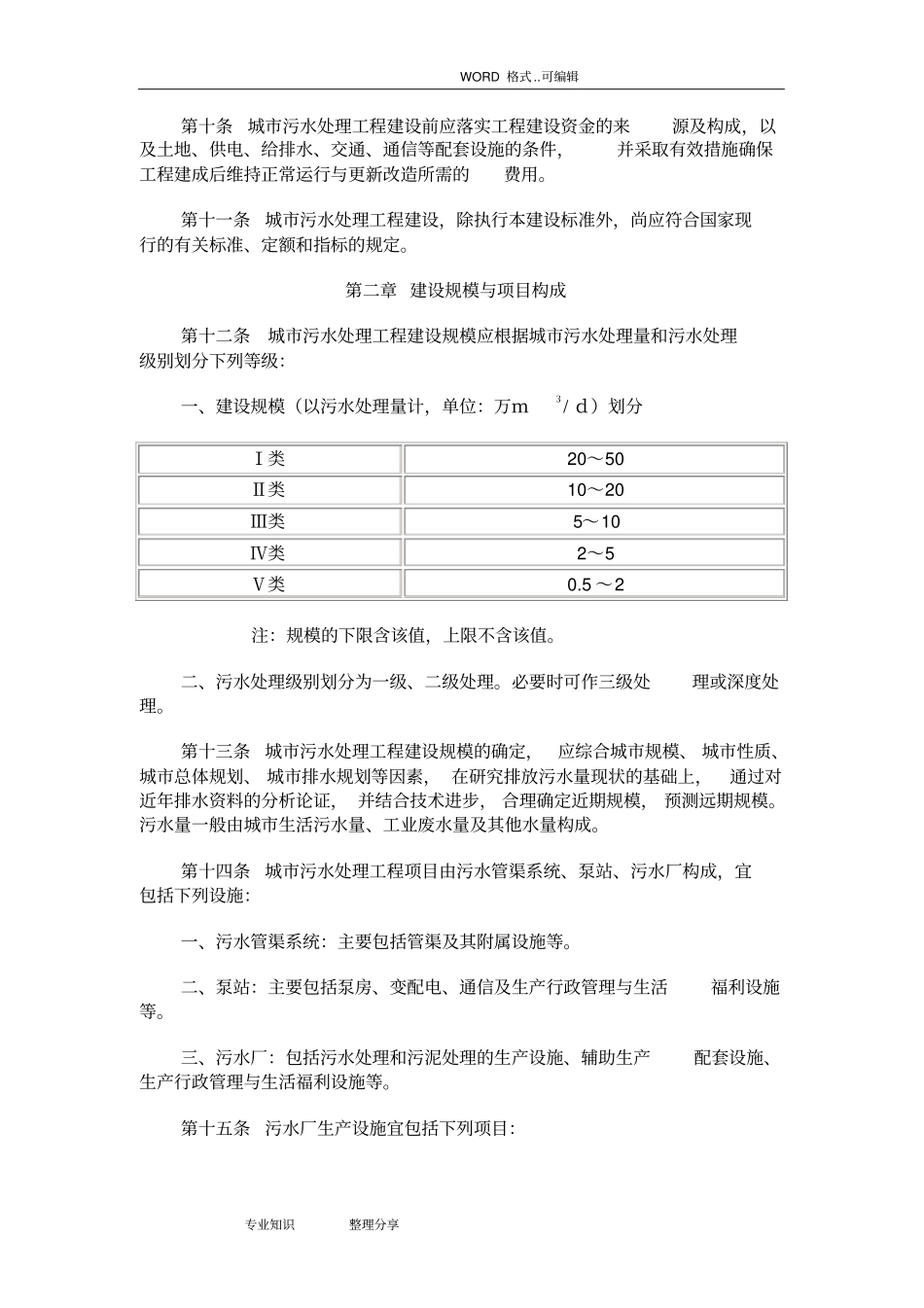 城市污水处理工程项目的建设标准_第2页