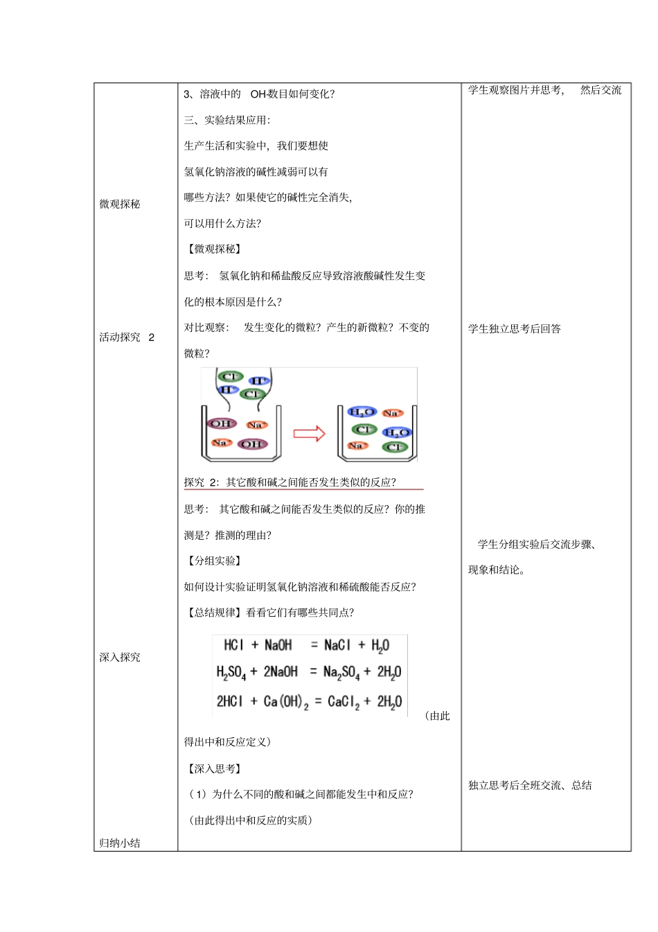 初中化学_酸碱中和反应教学设计学情分析教材分析课后反思_第3页